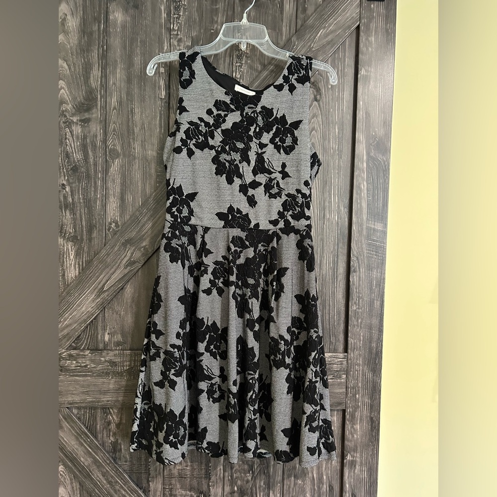Elegant Black Floral Dress